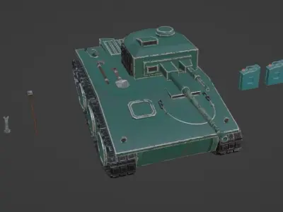 Little tank Free 3D model