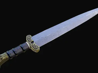 Apsu Dagger Low-poly 3D model