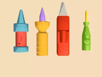 Bullet Low poly with High Poly Low-poly 3D model Low-poly 3D model