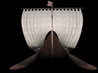 Drakkar viking ship 3D model