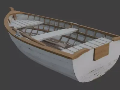 Wooden Boat 3d Model Small Boat Fish Boat 3D model