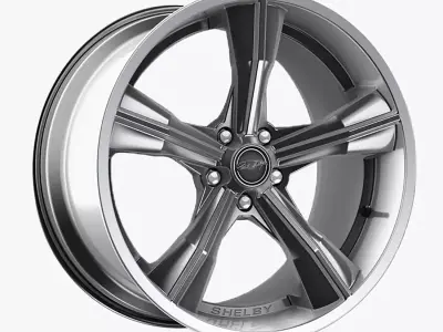 Carroll Shelby Wheel Company CS11 Wheel Chrome Powder Polished Low-poly 3D model