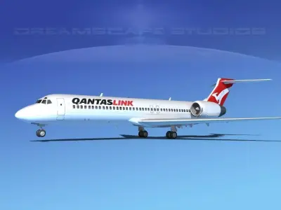 Boeing 717-200 Qantas Link 3D model