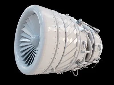 SCI FI Turbine  Low-poly 3D model