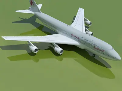 Qatar Airways Boeing 747 3D model