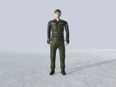 Fisher Man Avatar Rigged  Low-poly 3D model