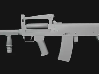 High-Fidelity 3D Groza Assault Rifle Model - Ready for Action Low-poly 3D model