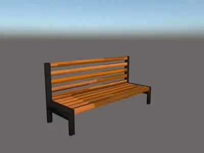 Basic Bench Free low-poly 3D model