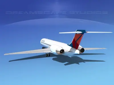 McDonnell Douglas MD-87 Delta 2 3D model