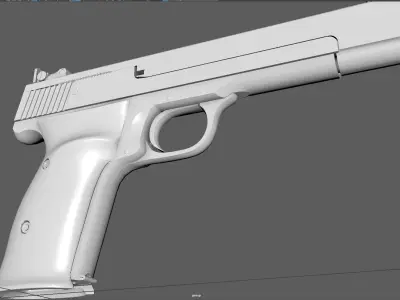  model 41 handgun game ready Low-poly 3D model