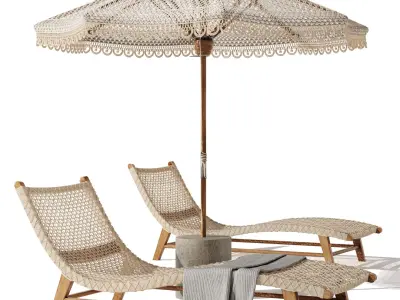 Ultimate Outdoor Poolside Landscape Assets - Mega Bundle Furniture Water Features 3D model
