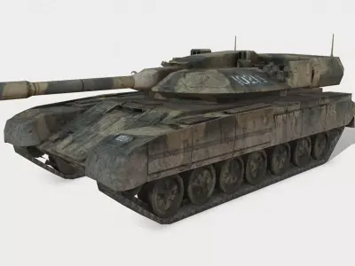 Tank T-95 Low-poly 3D model