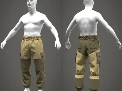 Combat Pants Gorka - Marvelous Designer 3D model