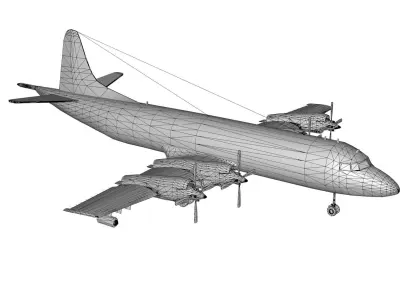 Lowpoly P-3C Orion 3D Model Low-poly 3D model