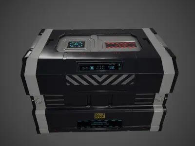 Sci-fi crate 3D model