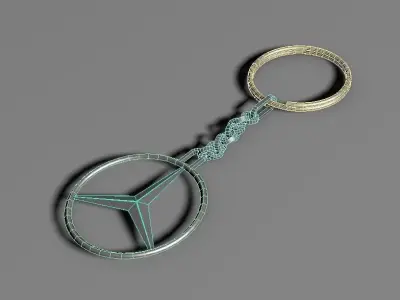 Key fob for Mercedes brand Low-poly 3D model