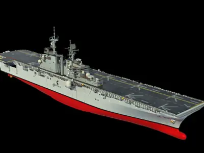 US Navy LHD-7 Iwo Jima Multipurpose Amphibious Assault Ship 3D model