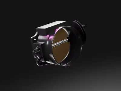 Car compressor throttle 3D model