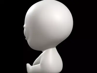 Cute Alien Figurine 3D Print Model Sci Fi Character 3D print model
