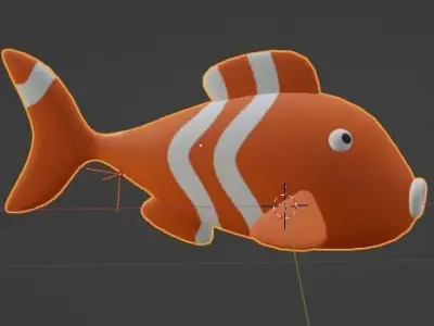 Clownfish Low-poly 3D model