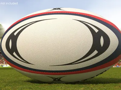 Rugby Balls Collection 3 3D model