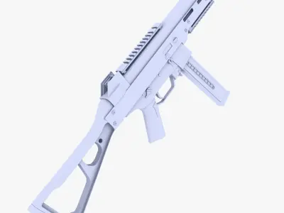 UMP 45 Submachine Gun Low-poly 3D model