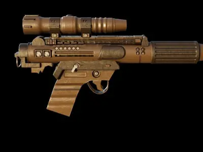 Star Wars Blaster Low-poly 3D model