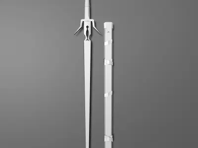 Zireael Witcher 3 Replica Low-poly 3D model