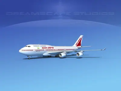Boeing 747-400 Air India 3D model