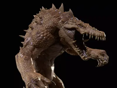 CrocMutant Free low-poly 3D model