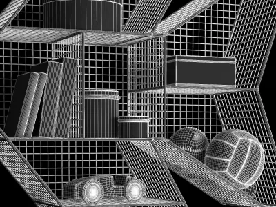 SHELF JET ZINC Low-poly 3D model