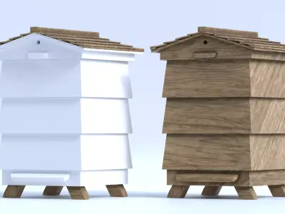 Wooden Beehive 3D model
