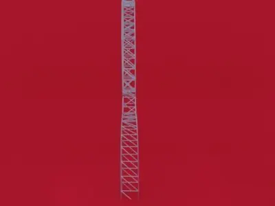 Electric Pylon Medium Size Low-poly 3D model