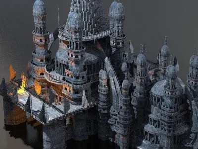 Vizier Tower ancient Underworld temple 3D model
