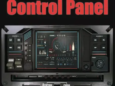 control panel 3D model