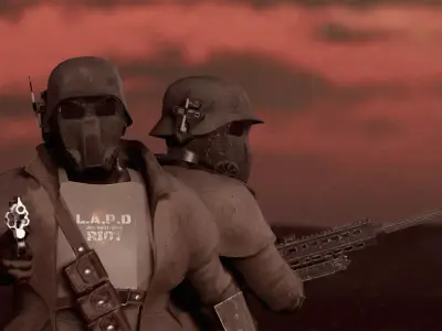 Desert Ranger Armor Low-poly 3D model