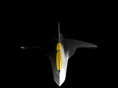 biplan fighter double cabin 3D model
