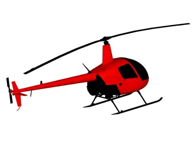 Helicopter Robinson R22 3D model