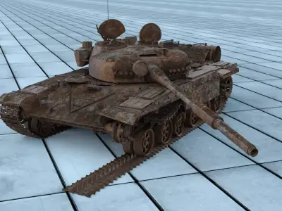 T72 wreck 3D model