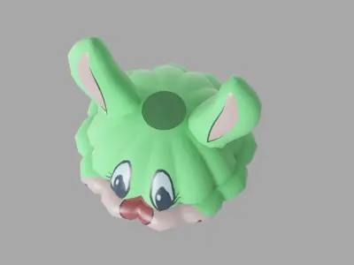 Rabbit Hot Air Balloon Low-poly 3D model