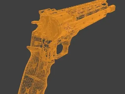 tyr pistol Low-poly 3D model