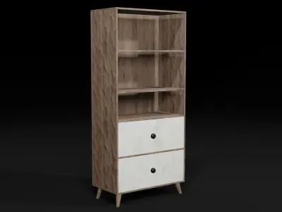 Modern Tall Drawer  Shelf Free 3D model
