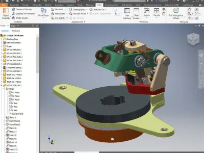 P-51D Mustang Tail Wheel De-clutching Assembly 3D print model