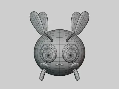 Character Cartoon bee 3D model