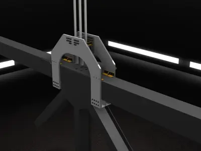 Suspension Bridge Cable-Deck Connection Free 3D model