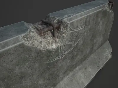 Concrete Barrier 3D model order