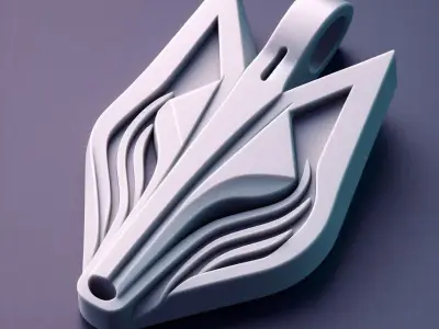 Wolf Head Pendant 3D model
