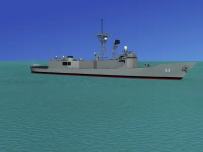 FFG 44 Adelaide Class Frigate HMAS Darwin 3D model