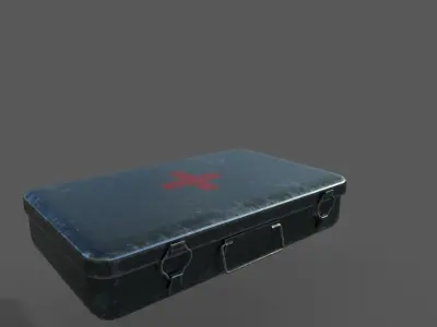 medical box Low-poly 3D model
