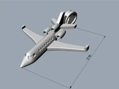 Falcon plane pendant-Dije avion falcon 3D print model